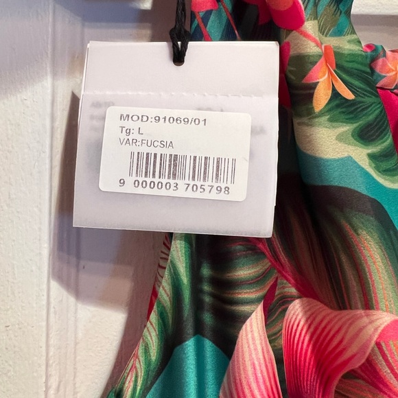 Flygirl - tropical Maxi Dress made in Italy new with tags - Picture 2 of 11
